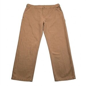 Lost Enterprises Mens 38 Carpenter Pants Brown Cotton Canvas Skater Utility Wide
